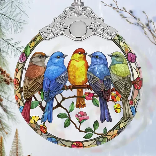Miniatura 22 de Jocidea - Adorno de Vidrio Manchado de Elfo Mariposa - Adorno Navideño - Adornos Navideños para Árbol - Ideas de Regalos de Vacaciones - Intercambio