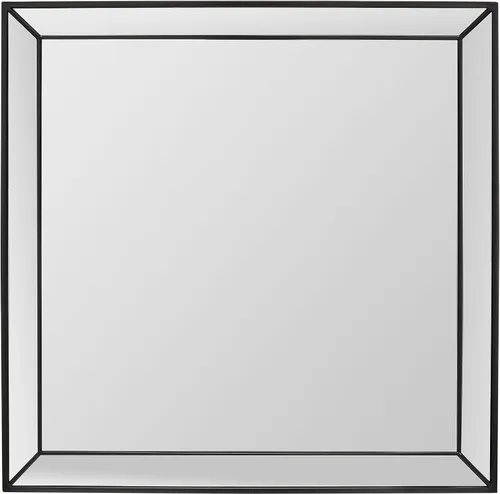 SAFAVIEH Home Collection Presea - Espejo de pared cuadrado decorativo negro de 36 pulgadas para dormitorio, sala de estar, baño, entrada