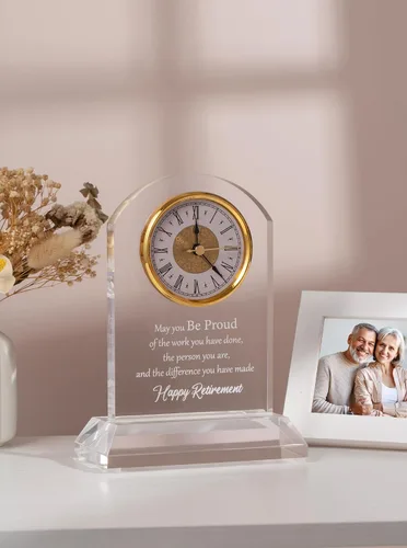 Miniatura 4 de Regalo de jubilación DEEWISH para mujeres y hombres, reloj de escritorio de cuarzo, placa de regalo, regalos para compañeros de trabajo, regalo