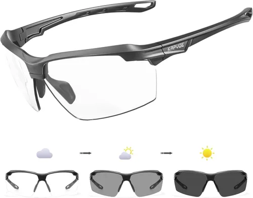 KAPVOE Photochromic Sports Sunglasses for Men Women Cycling Sunglasses UV400 Protection MTB BMX Running Riding Bike K87 01