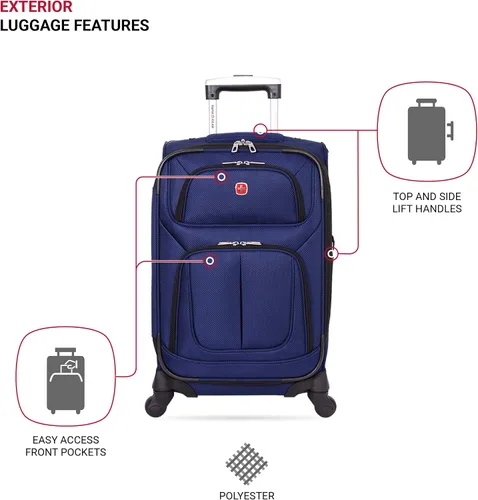 Miniatura 3 de SwissGear - Equipaje suave expandible Sion con ruedas Azul