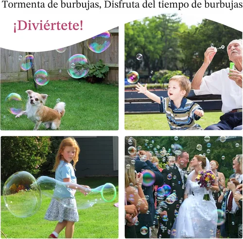 Miniatura 7 de Juego de varitas de burbujas, 28 piezas de varita de burbujas grande con bandeja, ideal para niños, regalos de fiesta de burbujas de verano al aire