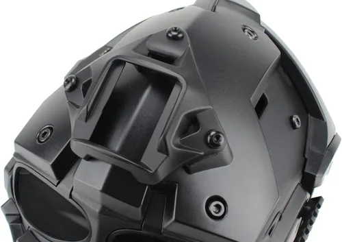 Miniatura 7 de WoSporT - Casco táctico de obsidiana verde GOBL Terminator y máscara para caza, paintball, militar, cosplay, película, utilería 92-BK-azul