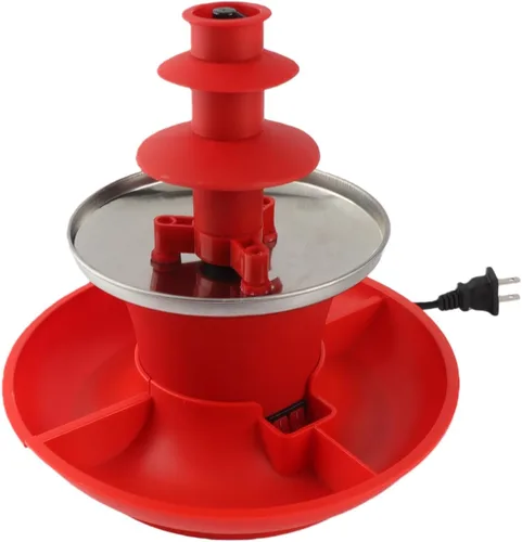 FOSA Fuente de salsa de chocolate, fuente de salsa de chocolate de 3 niveles, máquina de fusión eléctrica con alta capacidad para salsa barbacoa,
