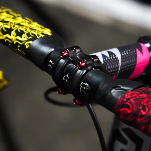Miniatura 5 de CNC Pernos de vástago de bicicleta, pernos de vástago para BMX/MTB/bicicleta de carretera con arandelas (rojo/azul/naranja/verde/arcoíris)