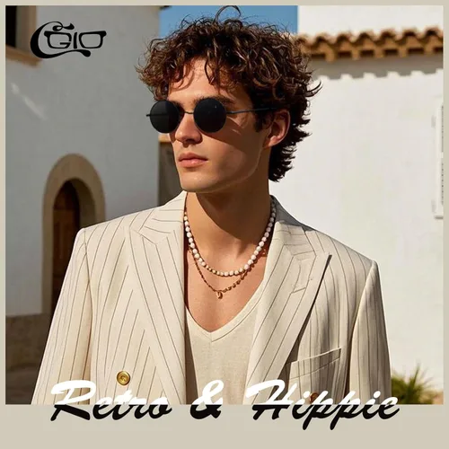 Miniatura 79 de CGID Gafas de sol unisex polarizadas redondas E01 Lennon