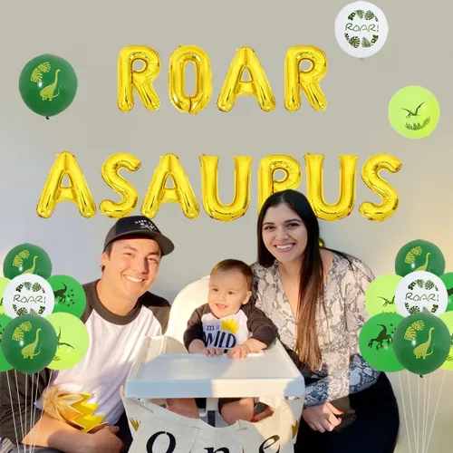 Miniatura 3 de Decoraciones de cumpleaños de One a Saurus, decoraciones de primer cumpleaños con temática de dinosaurio con rugido de Oneasaurus, globos