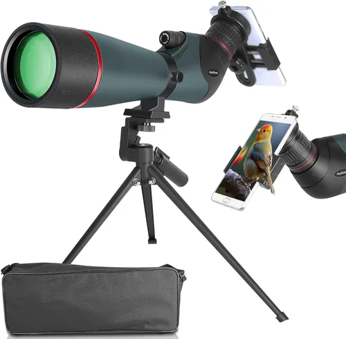 Miniatura 8 de Visores de observación de 20 a 60 x 80 pulgadas para observación de aves, BAK4 impermeable para observación de vida silvestre, senderismo