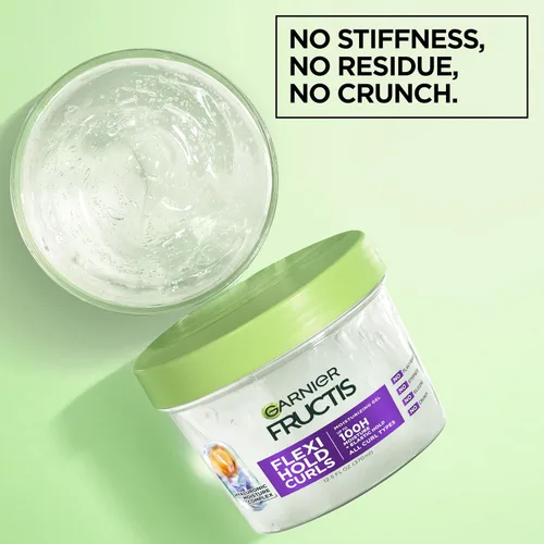 Miniatura 9 de Garnier Fructis Air Dry Cream XL - Acondicionador sin enjuague y set de gel hidratante Flexi Hold Curls, definición de rizos, control de humedad