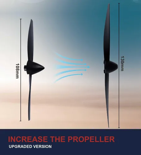 Miniatura 4 de Nuevo avión RC P707 PRO 3Ch con GYRO, avión de ala fija para exteriores con transmisor de 2.4G, batería adicional y hélice... (Regular)