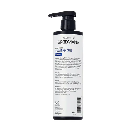 Miniatura 5 de RED Pro GROOMANE Gel de afeitado de grado barbero para hombres, gel de afeitar transparente de aloe vera no espumante, deslizamiento suave
