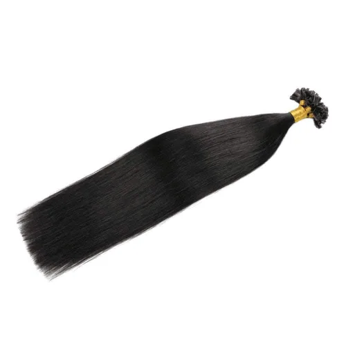 Miniatura 2 de Extensiones de cabello con punta de queratina para uñas, extensión de cabello lacio con punta en U, extensiones de cabello humano Remy 100