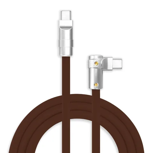 Miniatura 43 de chubbycable FlexElbow - Cable de carga rápida de 90 grados y 240 W, cable USB C en ángulo recto, cable de carga de silicona compatible con iPhone