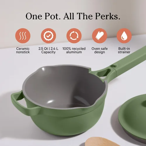 Miniatura 3 de Our Place Mini Cookware Duo Juego de utensilios de cocina de cerámica de 6 piezas con mini sartén Always y mini olla perfecta Inducción y horno