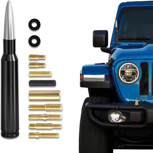 Miniatura 8 de Antena de bala para auto, camión, mástil de antena de bala para vehículo, antena de repuesto para automóvil compatible con Ford F150 F250 F350 Super