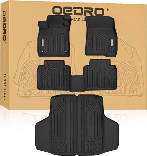 Miniatura 10 de OEDRO Alfombrillas de suelo aptas para Honda Accord Sedan 2017-2013, Alfombrillas TPE para todo clima Accord incluye juego de revestimientos