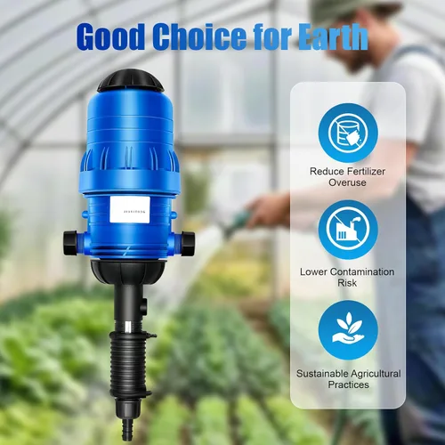 Miniatura 2 de Bomba dosificadora ajustable del inyector del fertilizante, inyector líquido proporcional accionado por agua 20–2500 L/H, relación de 0.4–4%, 3/4