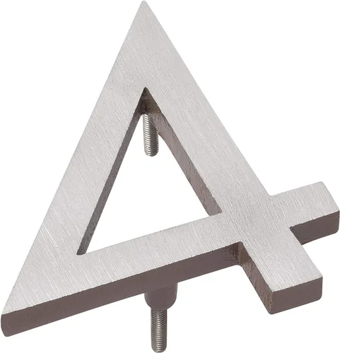 Miniatura 6 de Montague Metal Products MHN-06-F-SD2-2 Números de casa de dirección flotantes modernos de aluminio cepillado sólido, 6 pulgadas, arena recubierta