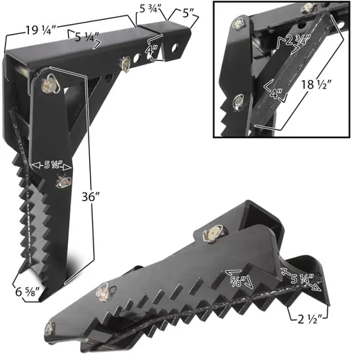 Miniatura 7 de 36" soldadura extrema en la abrazadera de la azada del pulgar de la retroexcavadora 5/8" asamblea de la placa de acero ajustable