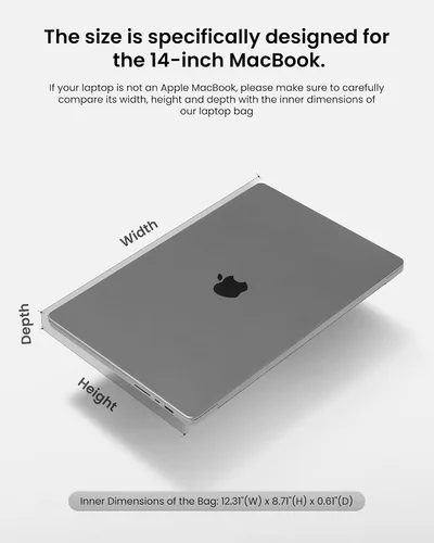 Miniatura 2 de tomtoc Funda protectora 360 para MacBook Pro M5/M4/M3/M2/M1 Pro/Max A3426 A3427 A3434 A3112 A3401 A3185, resistente al agua, compatible con iPad
