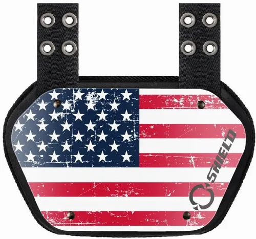 Miniatura 9 de O Shield Placa trasera de fútbol con bandera, almohadillas de espalda baja para jugadores de fútbol, protector trasero 2-Multi