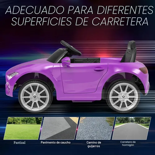 Miniatura 5 de Auto de paseo para niños de 12 V con control remoto de 2.4 G, automóvil eléctrico alimentado por batería, puertas dobles, cinturón de seguridad, luz
