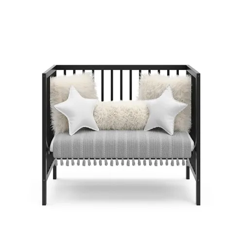 Miniatura 8 de Graco Teddi, Mini cuna convertible 4 en 1 con colchón adicional resistente al agua (negro) – Certificado GREENGUARD Gold, colchón de 7 cm incluido