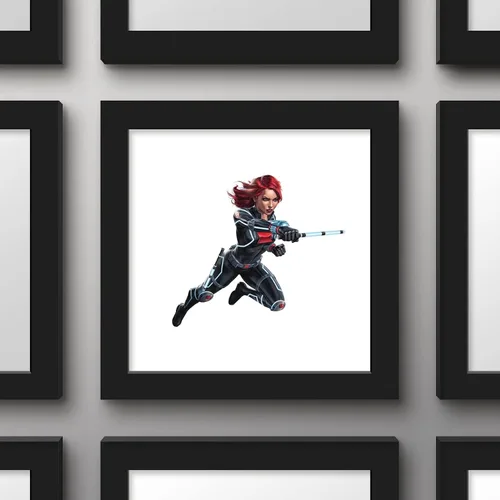 Miniatura 3 de Trends International Gallery Pops Marvel Comics Avengers - Póster de pared de viuda negra, 12 x 12 pulgadas, versión enmarcada en negro