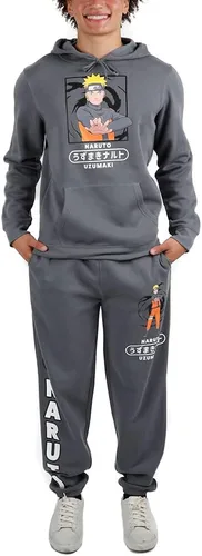 Miniatura 2 de Bioworld Naruto - Combo de sudadera con capucha y pantalón deportivo para hombre, Negro