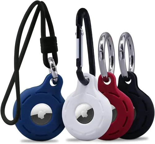 Apple - Paquete de 4 soportes para Airtag para Airtag, a prueba de golpes, a prueba de polvo y lavables, con accesorios para carteras, equipaje,