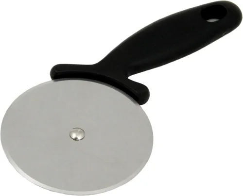 Chef Craft Cortador de pizza de acero inoxidable, hoja de 8 pulgadas de largo, 3.75 pulgadas, color negro