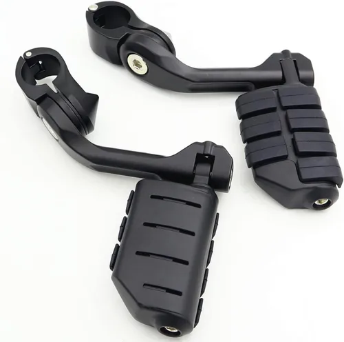 Miniatura 8 de Estriberas para motocicleta de 1.25 pulgadas, estilo Harley, con barras de choque, pedal de crucero ajustable para Harley Touring Electra Glide Dyna