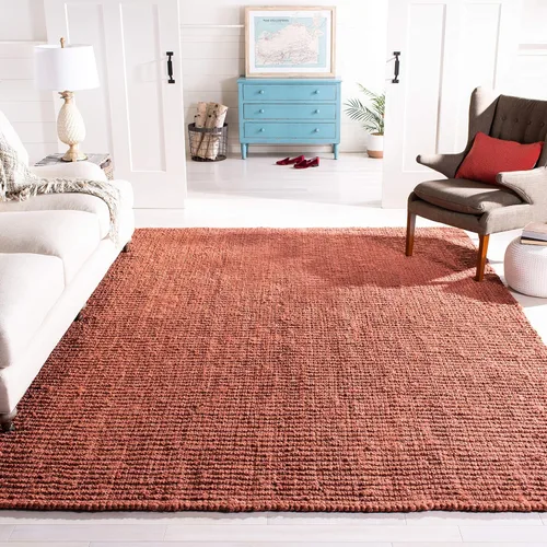 Miniatura 26 de SAFAVIEH Alfombra 9x12 - Colección de fibra natural - Grande - Marrón, Yute hecho a mano, estilo granja, textura gruesa de pelo grueso (NF447D)