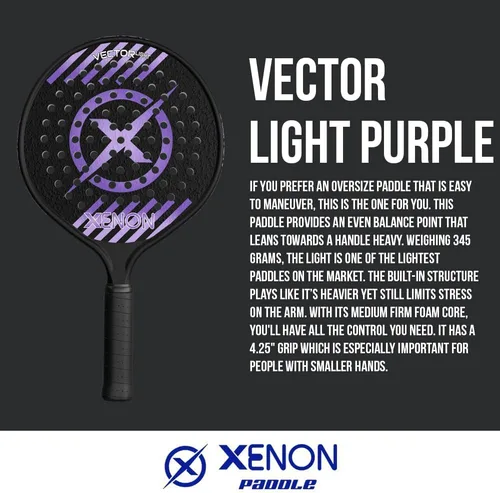 Miniatura 2 de Vector Light Paddle Tennis Racket By Xenon Paddle Púrpura
