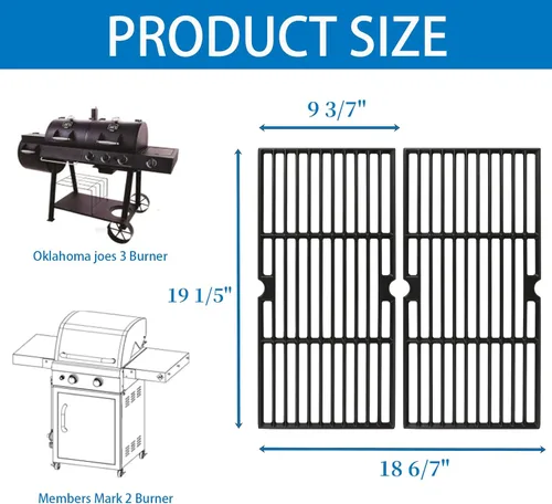 Miniatura 2 de Rejillas de parrilla Utheer compatibles con Oklahoma Joe's Longhorn Comb Carbón/Gas Smoke 12201767,14201767, Oklahoma Joe's Longhorn