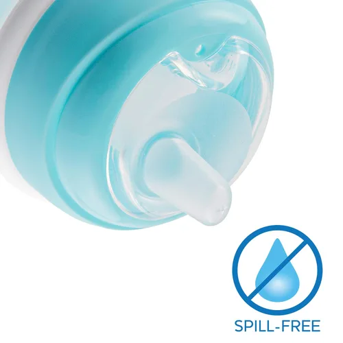 Miniatura 4 de Chicco Vaso de transición de 7 onzas con boquilla de silicona y tapa sin derrames, marcas de calibración, asas extraíbles, apto para lavavajillas