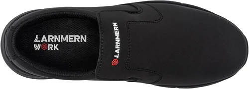 Miniatura 5 de LARN SAFETY Zapatos antideslizantes para hombre, para servicio de alimentos, zapatos de trabajo, impermeables, antideslizantes, para cocina, Negro