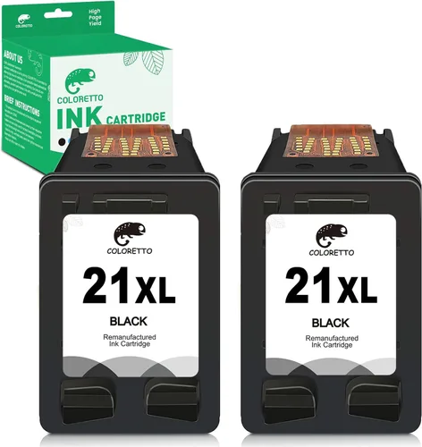 Miniatura 7 de COLORETTO Cartucho de tinta remanufacturado de repuesto para HP 21XL 22XL para HP Officejet 4315 J3680, Deskjet 3915 3930 D1341 D1420 D1520 D1560