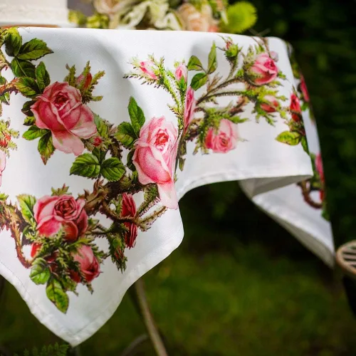 Miniatura 27 de ARTABLE Mantel Rectangular de Primavera con Estampado de Flores, Hierba y Patrones Florales Vintage, Mantel para Mesa de Pascua, Camino de Mesa