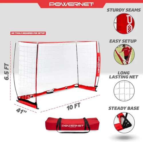 Miniatura 3 de PowerNet Soccer Goal for Backyard, 3Mx2M / 6x4 / 8x4 / 12x6 / 14x7 /18.5x6.5 / 21x7 / 24 x 8 Portable Soccer Net, Sports & Outdoors Training