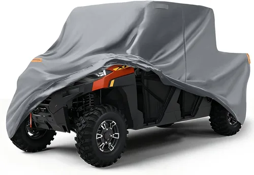 Miniatura 11 de Funda impermeable UTV compatible con Can-am Defender de 2 plazas, 6 capas para todo tipo de clima, con rejillas de ventilación, cremallera de puerta