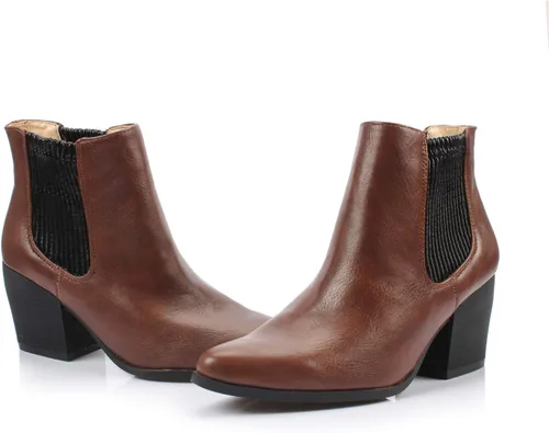 Miniatura 5 de DUNION Bliss - Botines de vestir con tacón grueso y cómodos para mujer