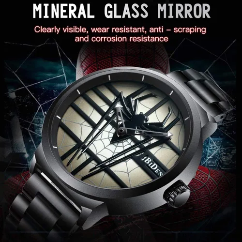 Miniatura 3 de Gosasa Reloj de pulsera de hombre araña de lujo de acero inoxidable para hombre