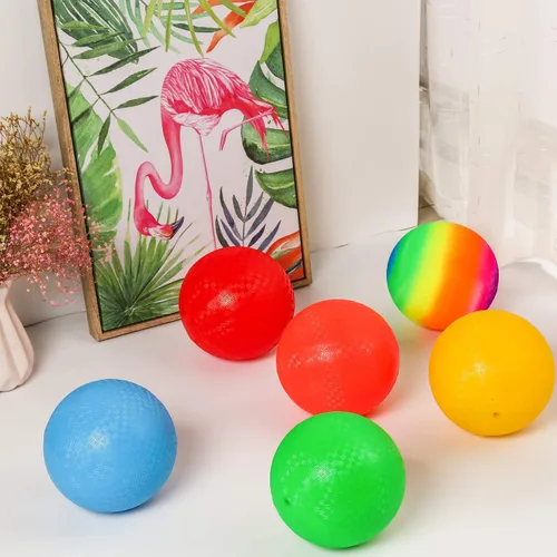 Miniatura 2 de Ogrmar 6 bolas de juego de 8.5 pulgadas con 1 bomba de mano para niños y adultos Dodge Ball, kickball, balonmano, campamentos, picnic