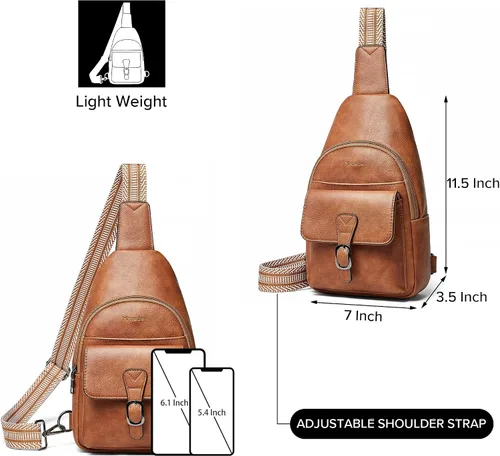 Miniatura 3 de Mroede Crossbody Bags for Women Men Sling Bag 5 Pockets Fanny Pack Sling Backpack Chest Daypack Travel Purse Anti Theft