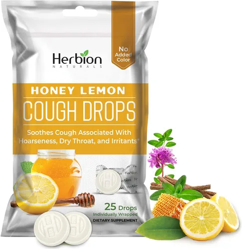 Miniatura 9 de Herbion Naturals Gotas para la tos con sabor natural a miel y limón, suplemento dietético, para adultos y niños mayores de 6 años, 25 gotas