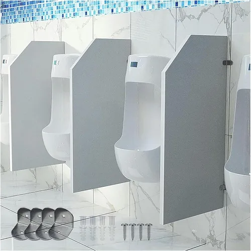 AMNOOL 1 divisor de orinal montado en la pared, deflector de orinal, inodoro público, pantalla de privacidad para orinal, división de inodoro,