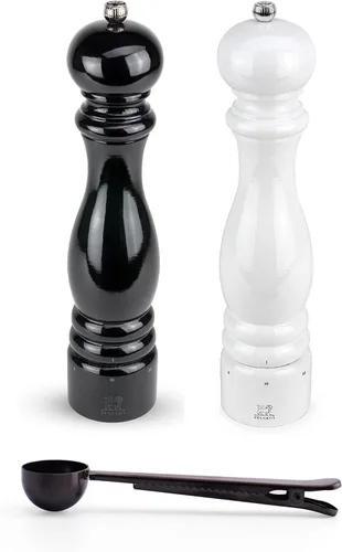Miniatura 7 de Peugeot Paris u'Select - Juego de molinillo de sal y pimienta manual de 6 ajustes con cuchara de especias de acero inoxidable negro, fabricado