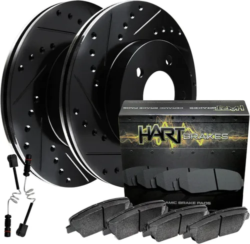 Miniatura 31 de Hart Brakes Kit de frenos y rotores traseros Pastillas de freno traseras Rotores y pastillas de freno Pastillas de freno y rotores de cerámica
