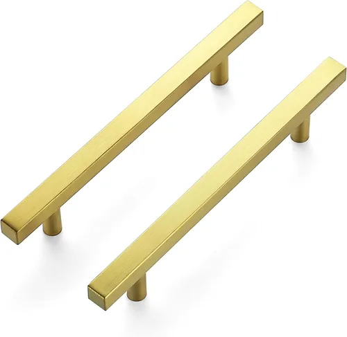 Miniatura 12 de Ravinte Paquete de 1 tirador cuadrado de 7.38 pulgadas de acero inoxidable negro mate para cajones de cocina, manijas de gabinete de 7-3/8 pulgadas